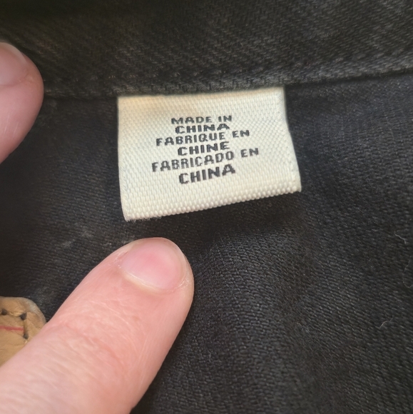 Levi's Denim Trucker Jacket Black Men Size Xxl Red Tab Stretch Cotton - Picture 9 of 16